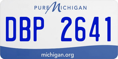 MI license plate DBP2641