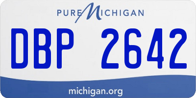 MI license plate DBP2642