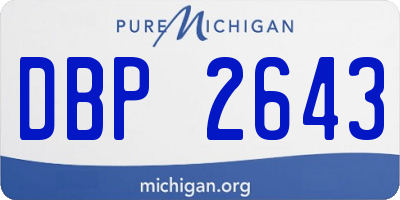 MI license plate DBP2643
