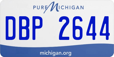 MI license plate DBP2644