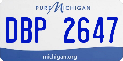 MI license plate DBP2647