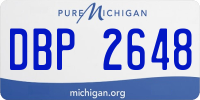 MI license plate DBP2648