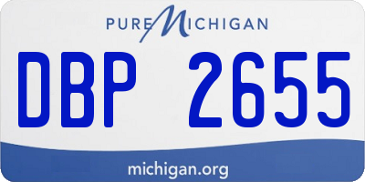 MI license plate DBP2655