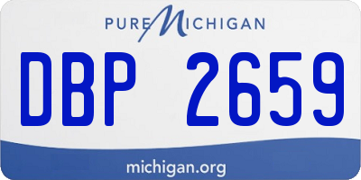 MI license plate DBP2659