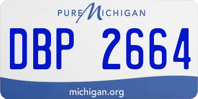 MI license plate DBP2664