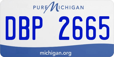 MI license plate DBP2665