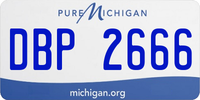 MI license plate DBP2666