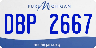 MI license plate DBP2667