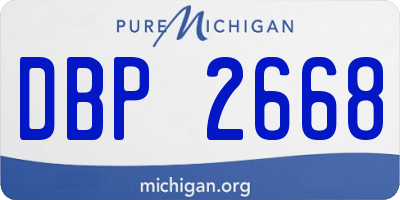 MI license plate DBP2668