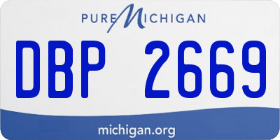 MI license plate DBP2669