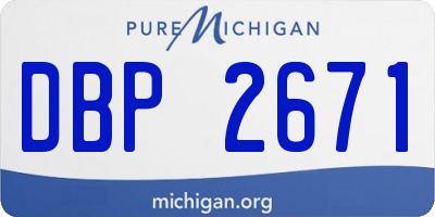 MI license plate DBP2671