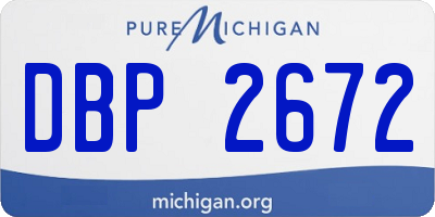 MI license plate DBP2672
