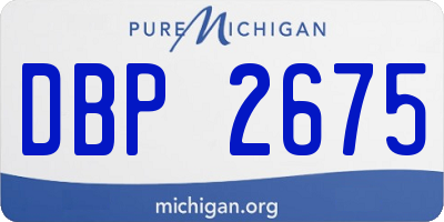 MI license plate DBP2675