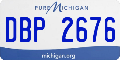 MI license plate DBP2676