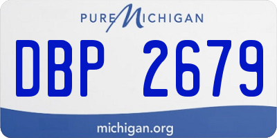 MI license plate DBP2679