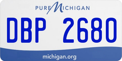 MI license plate DBP2680