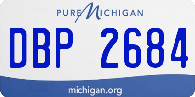MI license plate DBP2684