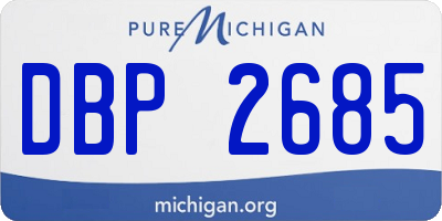 MI license plate DBP2685