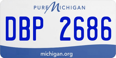 MI license plate DBP2686