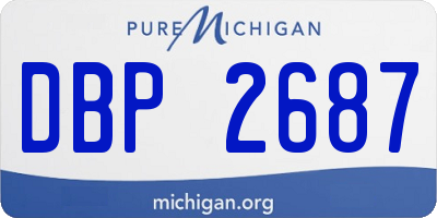 MI license plate DBP2687
