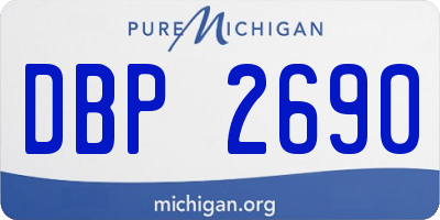 MI license plate DBP2690