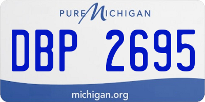 MI license plate DBP2695