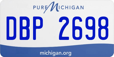 MI license plate DBP2698