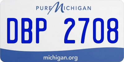 MI license plate DBP2708