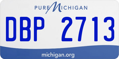 MI license plate DBP2713
