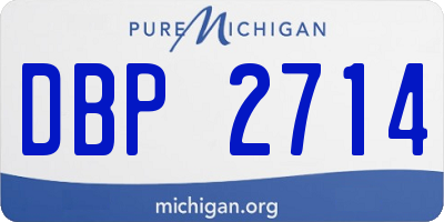 MI license plate DBP2714