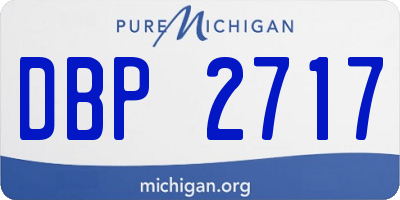 MI license plate DBP2717
