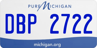 MI license plate DBP2722