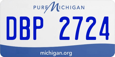 MI license plate DBP2724