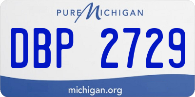 MI license plate DBP2729