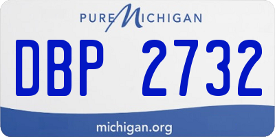 MI license plate DBP2732