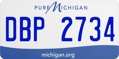 MI license plate DBP2734