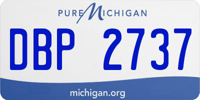 MI license plate DBP2737