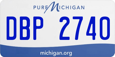 MI license plate DBP2740