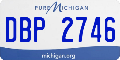 MI license plate DBP2746