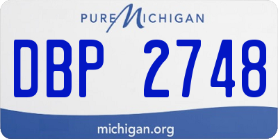 MI license plate DBP2748