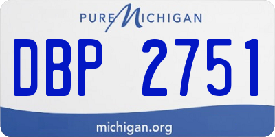 MI license plate DBP2751