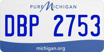 MI license plate DBP2753