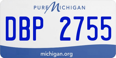 MI license plate DBP2755