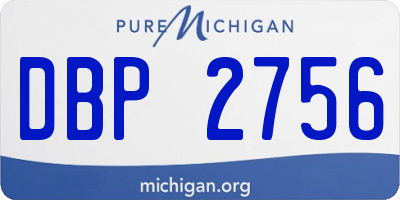 MI license plate DBP2756