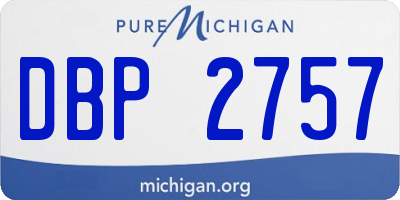 MI license plate DBP2757