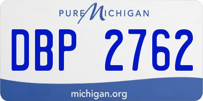 MI license plate DBP2762
