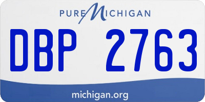 MI license plate DBP2763