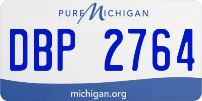 MI license plate DBP2764