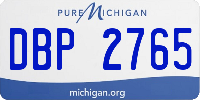 MI license plate DBP2765