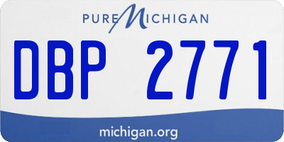 MI license plate DBP2771